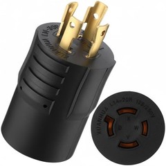 NEMA L14-30P to L14-20R 30Amp to 20Amp Generator Black Nema L14-30p to L14-20r