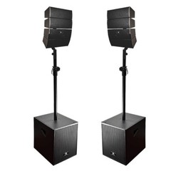 Proreck Club 3000 12-Inch 4000w PA Speaker System Combo Set For Church, Live