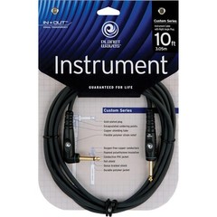 D’Addario Planet Waves GoldPlated 14″ Angled Straight Instrument Cable 10 ft