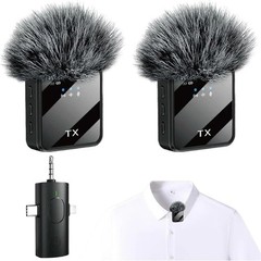 3 in 1 Wireless Lavalier Microphone for Camera,Long Transmission,Noise Reduction