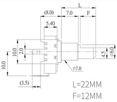 ALPHA 0B10K Potentiometer 4Pin 360 Endless Rotation Encoder for Midas PRO6 Mixer