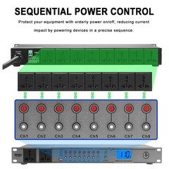 20A Rack Mount Power Conditioner with 10 Outlets & Surge Protection