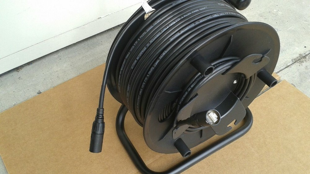200 FT PRO CAT6 Tactical Shielded w/Neutrik Ethercon RJ45 Digital Cable on reel