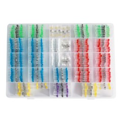 400pcs Solder connectors with Heat White，Yellow，Blue，Purple，Green，Red，Orange