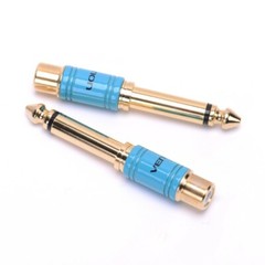 Audio Converter 6.35mm 1/4 in TRS Stereo Jack Male to RCA Female Plug Connector