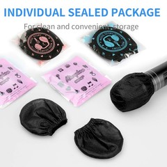 Microphone Cover 200pcs (100 pairs) Microphone Covers Disposable Individually…