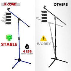 5Core Tripod Mic Stand 2Pcs Adjustable Holder Floor Microphone Boom Arm