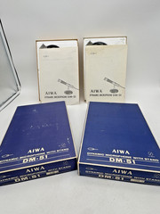 2 AIWA Dynamic DM-51 Vintage Microphones with Stand Parts