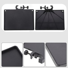 2Pcs ABS Live Sound Card Tray with Clamp Black Microphone Stand Storage Holder