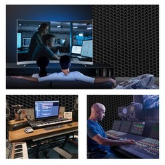 2 Pack Sound Proof Foam Panels | 48″×24″×2″ Egg Crate Foam Pad | High