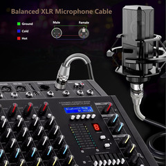 XLR to XLR Microphone Cable 10Ft, Premium Male to Female XLR Cable, 3-Pin Balanc