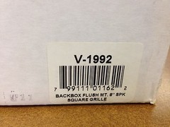 Valcom V-1992 Flush Mount Speaker Back Box Enclosure