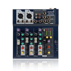Handheld W/Headset Lavalier Lapel Microphone 4-Channel Sound Mixing USB Console