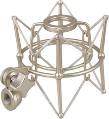 Silver Hole Dia 1.18Inch Metal Cylinder Microphone Shock Mount Stand Replacement