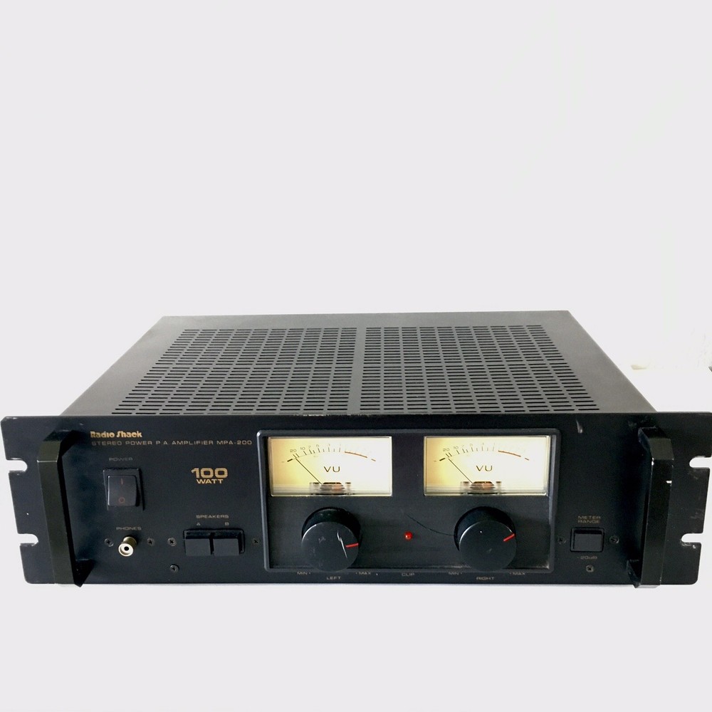 Radio Shack MPA-200 – 2 Channel Stereo Power Amplifier ~ Untested
