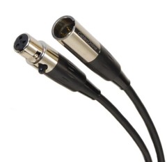 Mini XLR 3-Pin Female to Mini XLR 3-Pin Male Pro Audio Cable