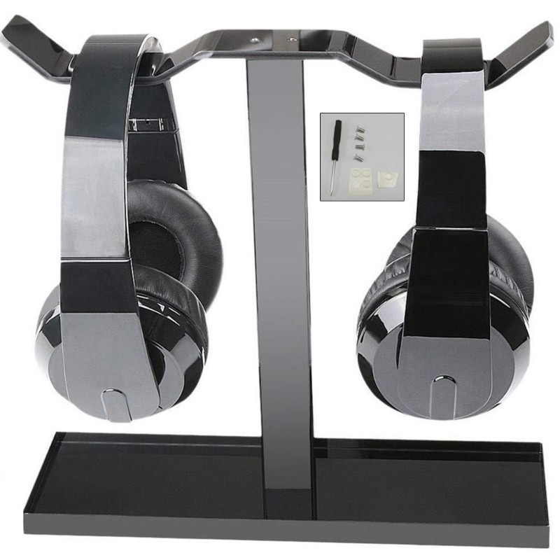 10.2in Height Universal Headphones Stand Headset Double Side Hanging Holder