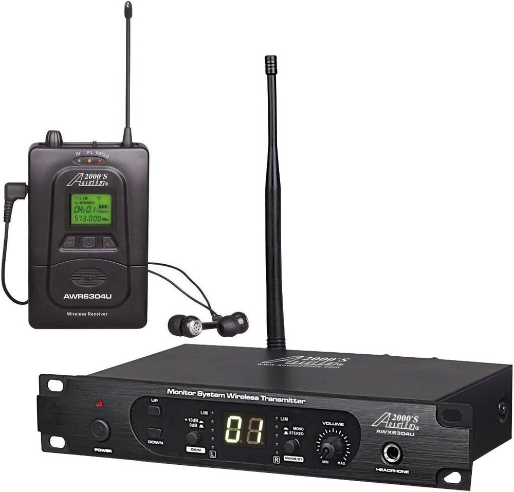 Audio2000’S AWM6304U UHF 100 Selectable Frequency Wireless In-Ear Monitor System