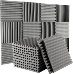 6-96 Pack Sound Proof Foam Panels for Walls 1 X 12 X 12 Inches Acoustic Panels