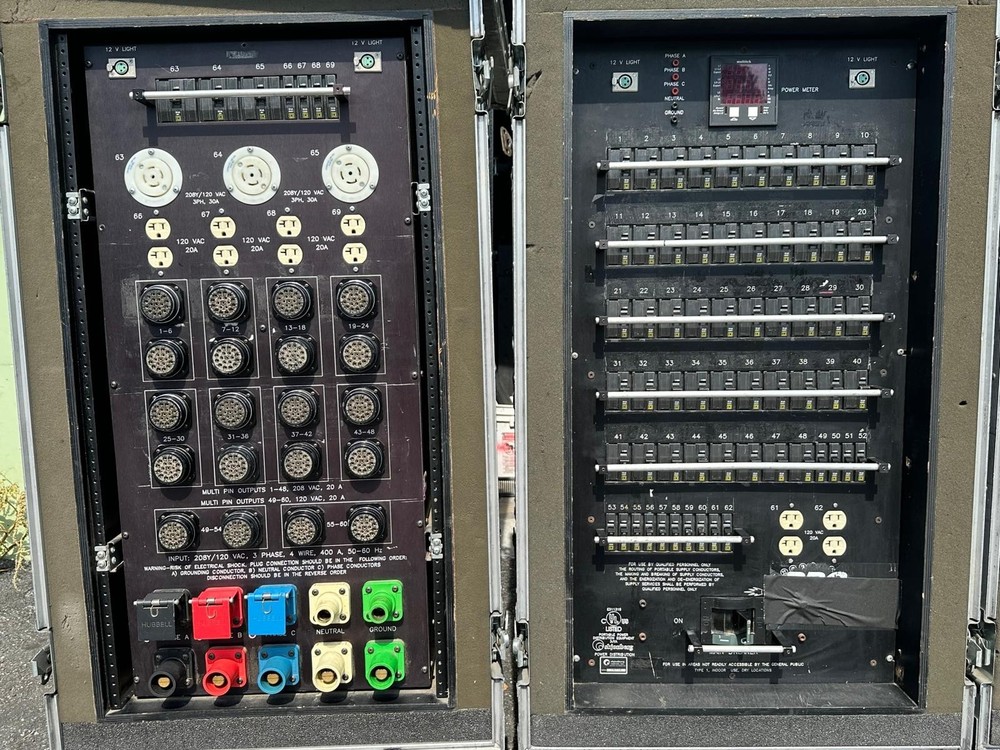400A Socapex Power Distro 208v 20a x48 soca 19 x16,120v 20a x12 soca x4,l21-30