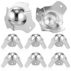 8Pcs Silver Metal Corner Edge Protectors for Flight Box and Furniture Cabinets