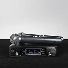 Phenyx Pro Wireless Microphone System, Dual Wireless Mics,w/ 2 Handhelds, Aut…