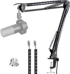 YOUSHARES Boom Arm for Fifine K688/K658/AM8/A6V Mic with Adapter & Cable Sleeve