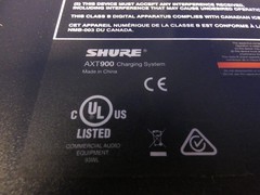 Shure AXT 900 Charging System w/4 AXT920, 4 AXT910