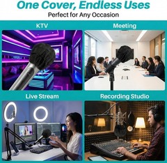 100PCS Microphone Cover – Mic Covers Disposable Odorless Non-Woven…