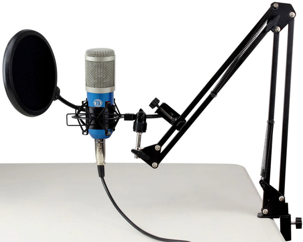 Blastking IP-MIC KIT-BLU Condenser Microphone 3 pin XLR Freq Response 20Hz-20kHz