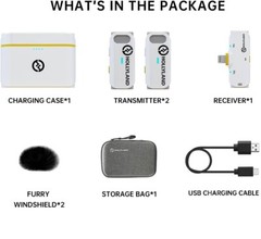 Hollyland Lark C1 Wireless Lavalier Microphone for iPhone, Plug&Play, 656ft, MFi