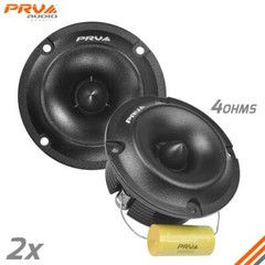 2x PRV 240W Shallow Super Tweeter Neodymium TW400Ti-Nd-4 SLIM 4 Ohm 3″ Rounded
