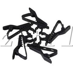 10Pcs Black Metal EY-J02A Microphone Clip 6mm for Recording Microphone