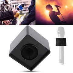 Compact Portable Microphone Square Station For Interviews Black ABS Easy To Use