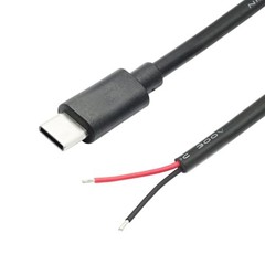 USB C to 2 Pin Bare Wire Open End Power USB Type C Male – 30cm/11inch (4Pcs)