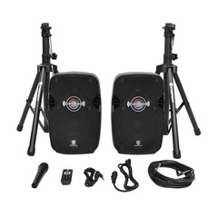 PRORECK Impact 8 PA Speaker System 600W Bluetooth DJ Karaoke w/ Stand Mic Remote
