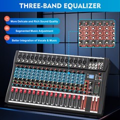 16 Channel Professional Mixer Power Mixing 16 DSP USB NEW