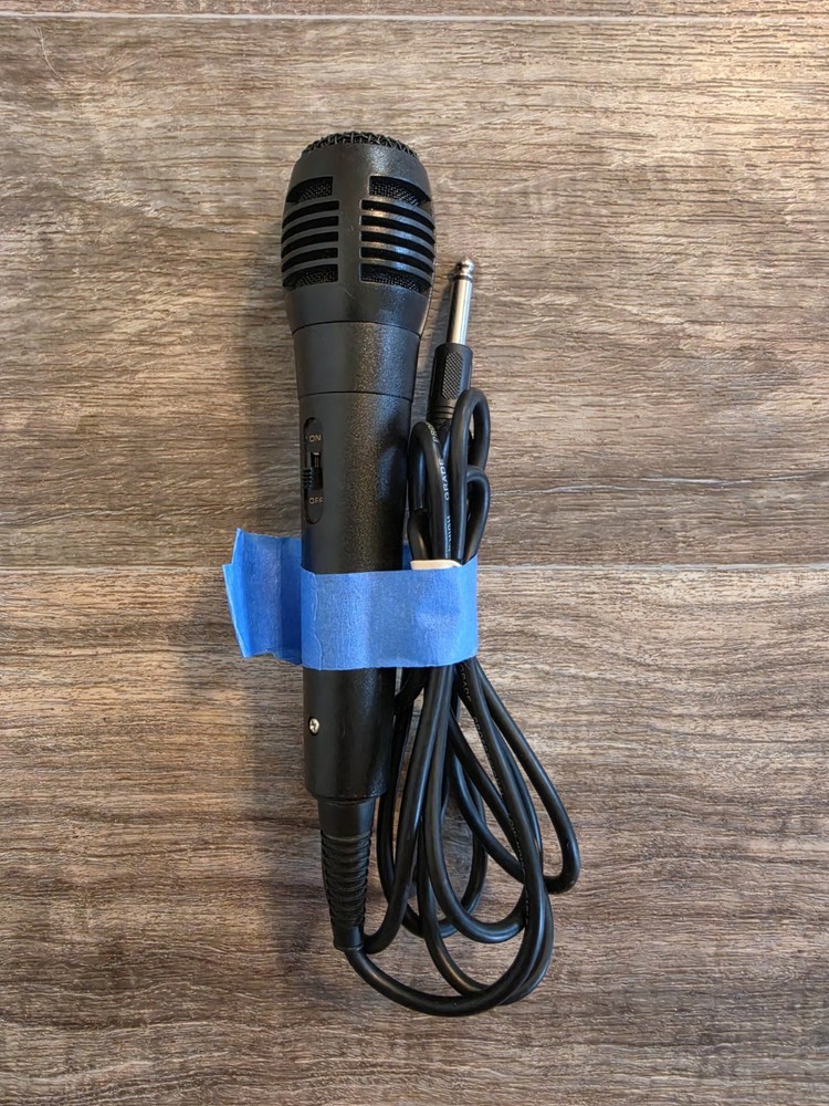Wired Handheld/Stand-Held Microphone Black 1/4 Inch Plug On/Off Switch 6.35mm TS