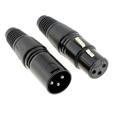 XLR 3 Pin Male Female Audio Connectors 4 Pair Set