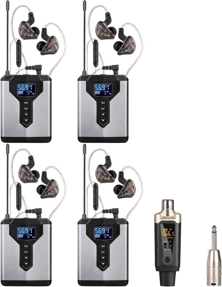 T9-2 Wireless in Ear Monitor System with Transmitter Clip on Receiver Automatic