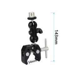 2Pcs CAMVATE Mic Stand Mount with Super Crab Clamp Base & 5/8″-27 Mini Ball Head