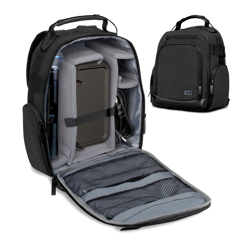 USA GEAR Audio Equipment Backpack for Recording Microphones & Accessories