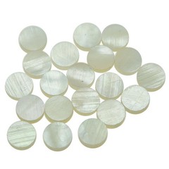 KAISH 20pcs 6x2mm Guitar Natural Mother of Pearl 6mm, White