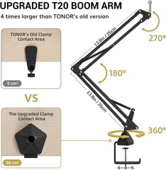 Professional XLR Condenser Microphone Kit with T20 Boom Arm