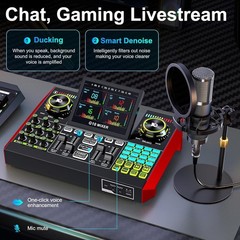 Podcasting Kit with Built-in Noise Reduction & Voice Effects