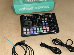 Live Sound Card & Audio Interface WithDJ Mixer and Voice Changer With Moukey Mic
