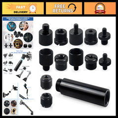 13 Pack Microphone Stand Adapter Screws – 3/8 to 5/8 & 1/4 Threaded Mounts, Blac