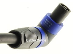 6ft 4-Pole Speakon Right-Angle Male/Female 4-Conductor,12AWG Extension Cable