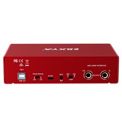 2i2 USB Audio Interface for PC Recording, 24-bit/192kHz Plug and Play USB Int…