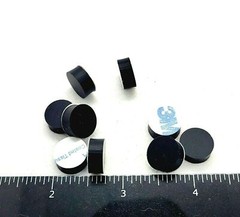 13mm Round Stick on Rubber Bumper Feet 5mm Thick Spacers 3M Backed Foot Pads